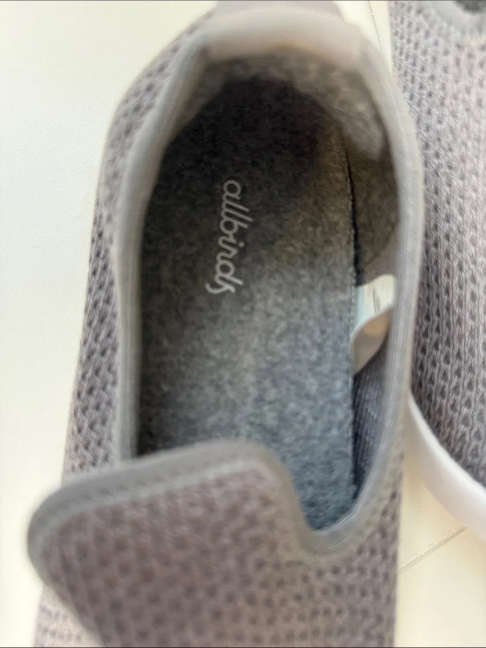 allbirds Women’s Slip-On Knit Sneakers - Gray with White Sole